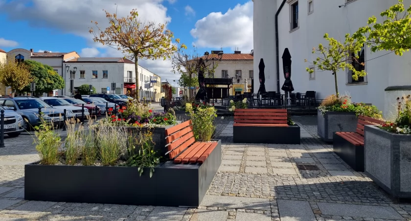 Ogrody deszczowe na płycie Rynku w Szydłowcu