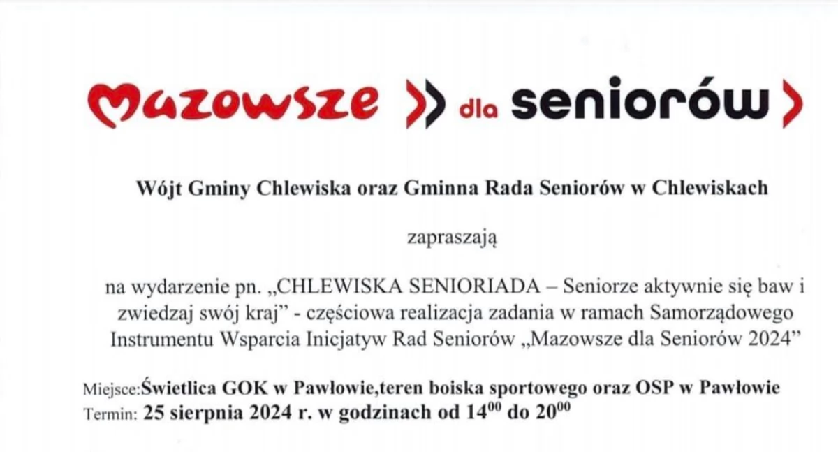 Imprezy plenerowe , Chlewiska Senioriada - zdjęcie, fotografia