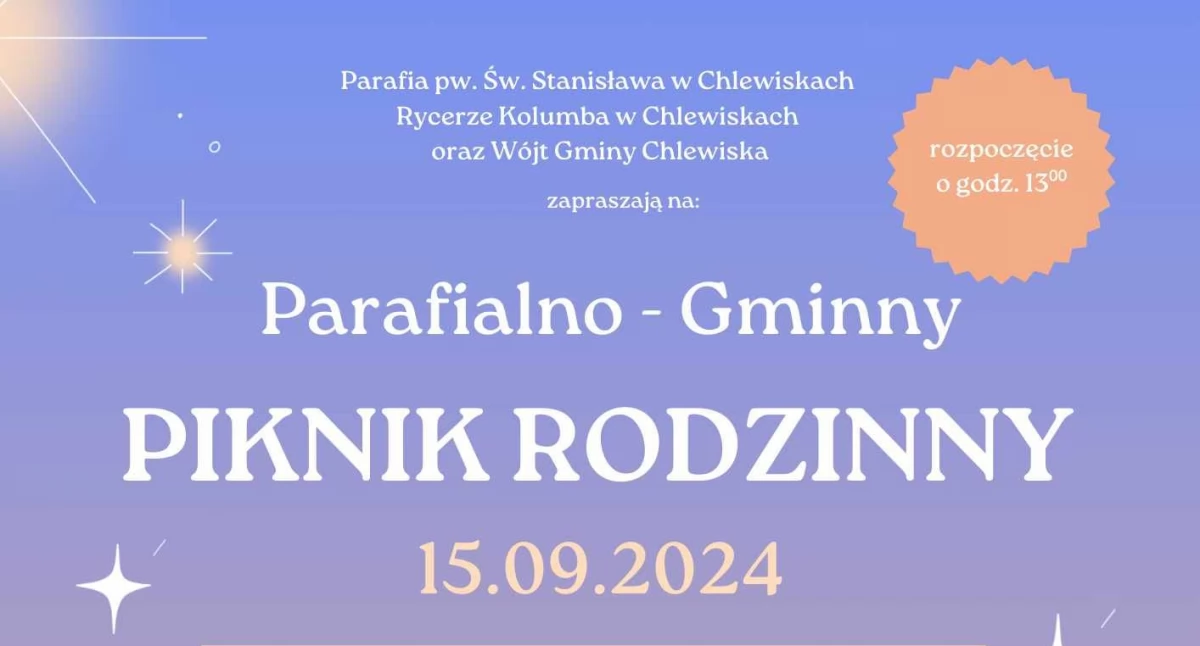 Imprezy plenerowe , niedzielę Parafialno Gminny Piknik Rodzinny Chlewiskach! - zdjęcie, fotografia