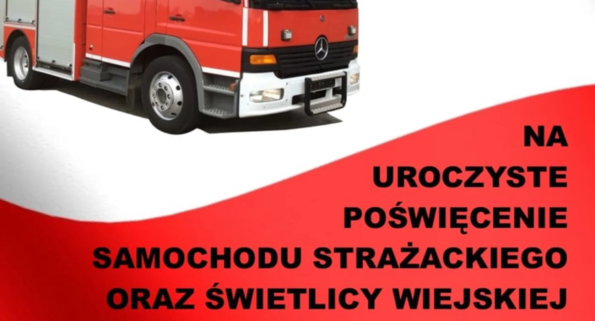 Imprezy plenerowe , Poświęcenie samochodu strażackiego świetlicy wiejskiej Ostałówku - zdjęcie, fotografia