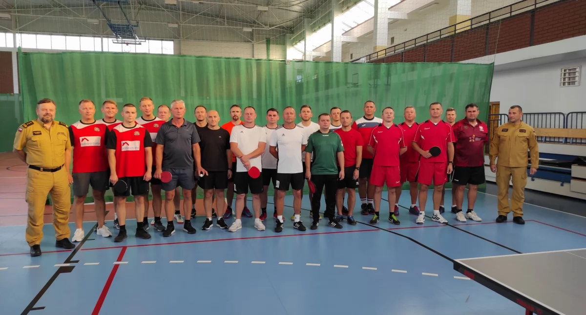 Inne Sporty, Eliminacje strefowe strażaków tenisie stołowym Szydłowcu Mistrzostw Województwa Mazowieckiego - zdjęcie, fotografia
