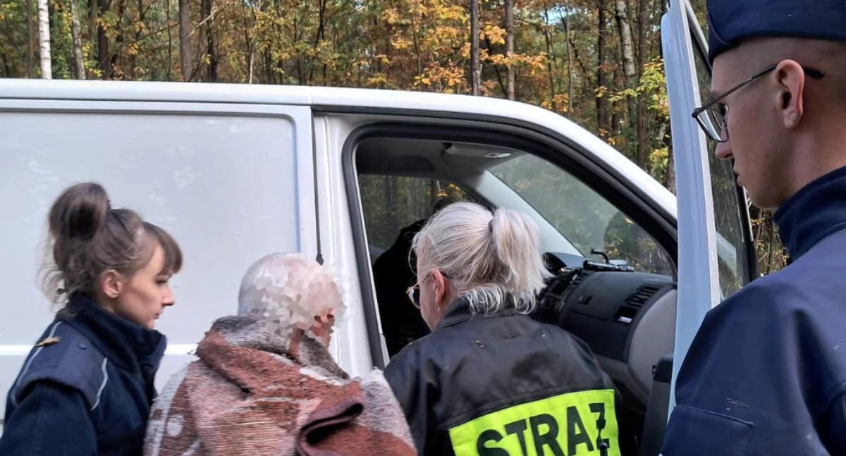 Kronika policyjna , Szczęśliwy finał poszukiwań zaginionej latki lasach koło Szydłowca - zdjęcie, fotografia