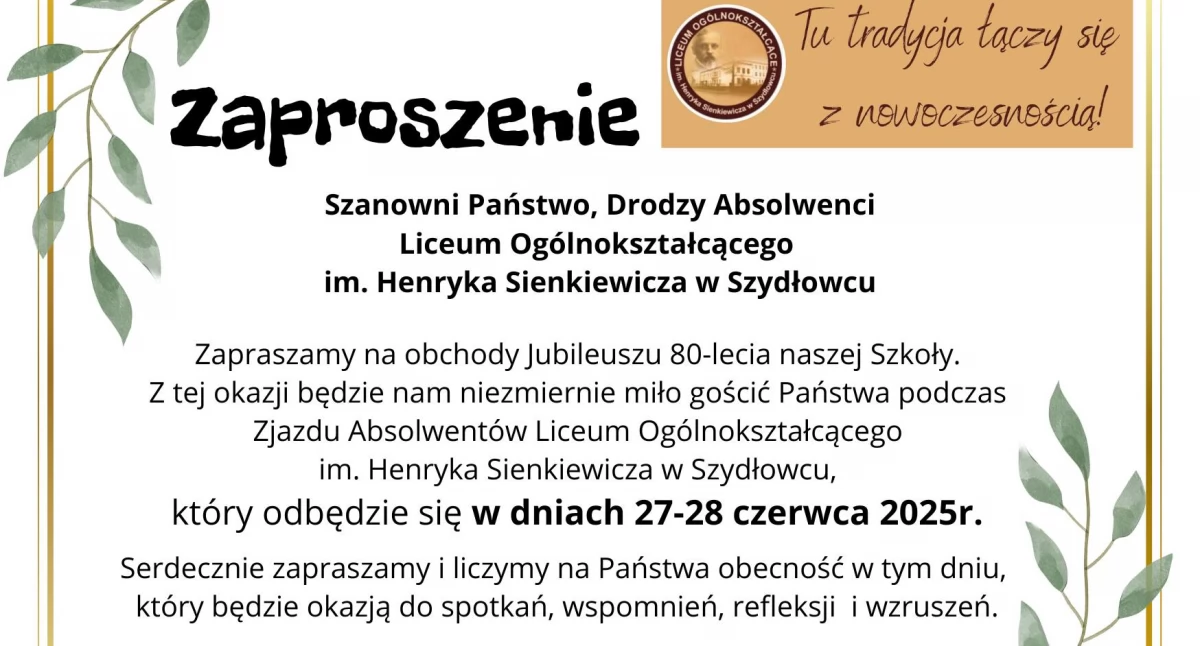Uroczystości , Jubileusz lecia Liceum Ogólnokształcącego Henryka Sienkiewicza Szydłowcu - zdjęcie, fotografia
