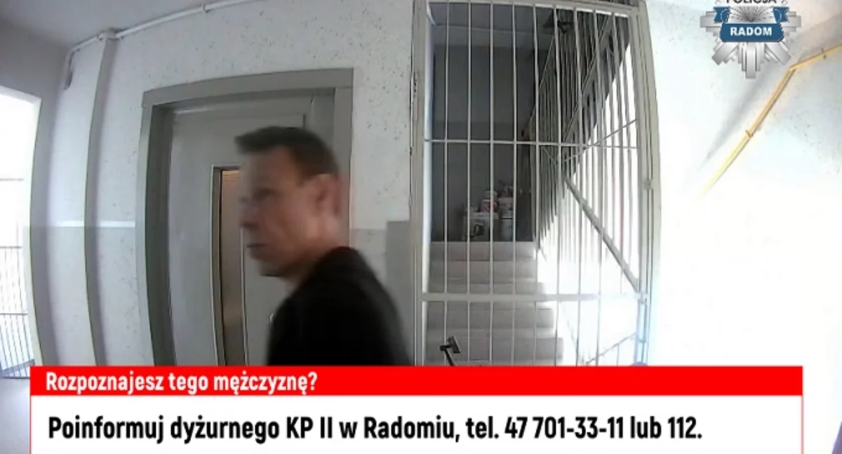 Poszukiwani , Włamał mieszkania zamalował wizjery Rozpoznajesz mężczyznę - zdjęcie, fotografia