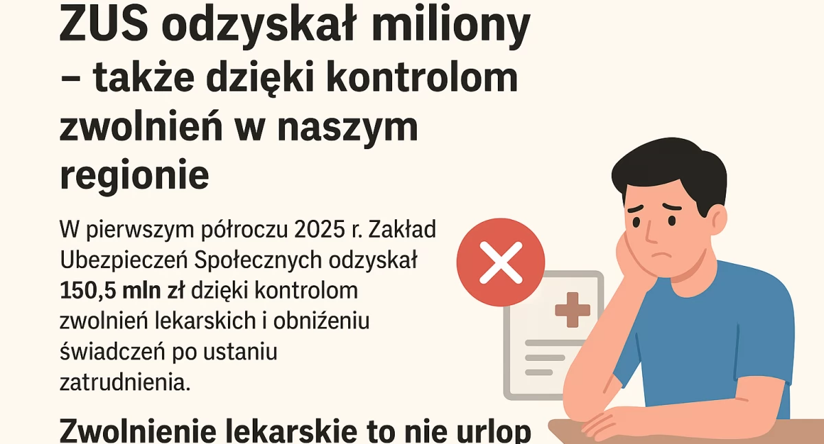 US - ZUS, Zwolnienie lekarskie urlop przypomina mieszkańcom Szydłowca - zdjęcie, fotografia
