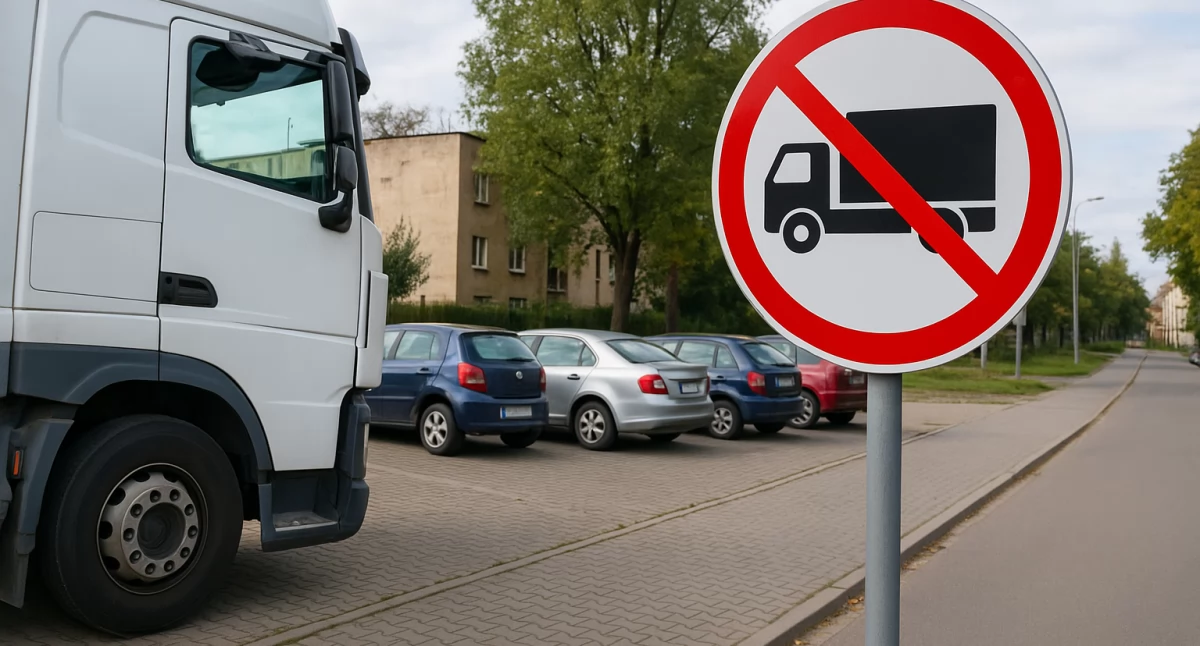 Interwencje, Szydłowiec walczy niszczeniem parkingów przez pojazdy ciężarowe - zdjęcie, fotografia