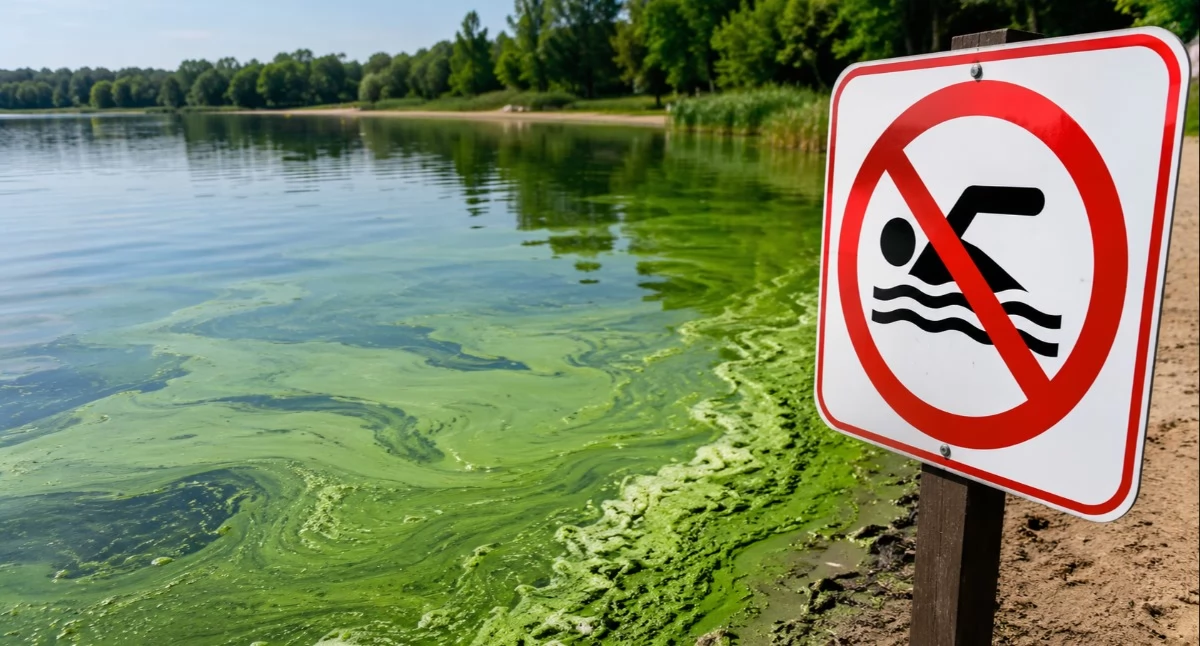 Zdrowie , Sanepid ostrzega przed sinicami PILNE Zakaz kąpieli Zalewie Szydłowcu! - zdjęcie, fotografia