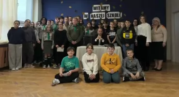 Potomek Franciszka Ksawerego Christianiego odwiedził Szkołę Podstawową w Guzowie