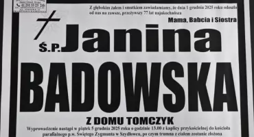 Zmarła Janina Badowska – wieloletnia Dyrektor Stacji Sanitarno-Epidemiologicznej w Szydłowcu