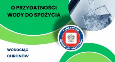 Komunikat PPIS: woda z wodociągu Chronów zdatna do spożycia