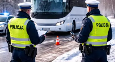Ferie 2026: policyjne kontrole autobusów także w Szydłowcu. Sprawdź gdzie i kiedy
