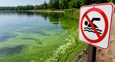 Sanepid ostrzega przed sinicami PILNE: Zakaz kąpieli w Zalewie w Szydłowcu!
